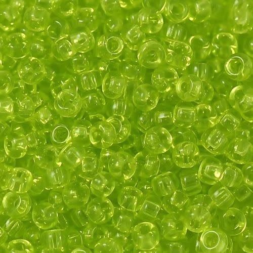 #8 Miyuki Seed Beads - Transparent Chartreuse, 8-9143-TB, Approx 858 Beads/22 Grams, 1 five inch tube