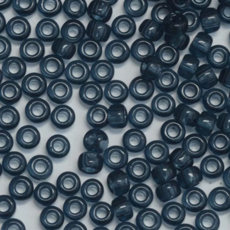 #8 Miyuki Rocailles Seed Beads - Transparent Montana Blue, Approx 440 Beads, 10 Grams/0.35oz