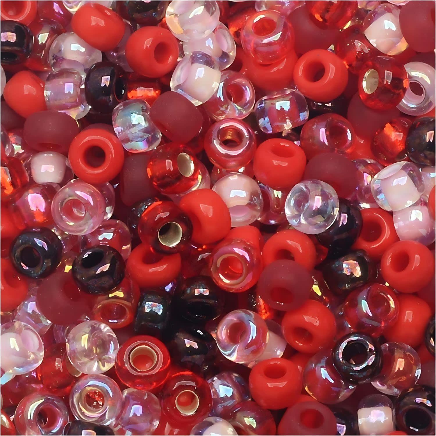 #8 Miyuki Seed Beads - Mix Strawberry Fields, 8-9MIX05-TB, Approx 858 Beads/22 Grams, 1 five inch tube