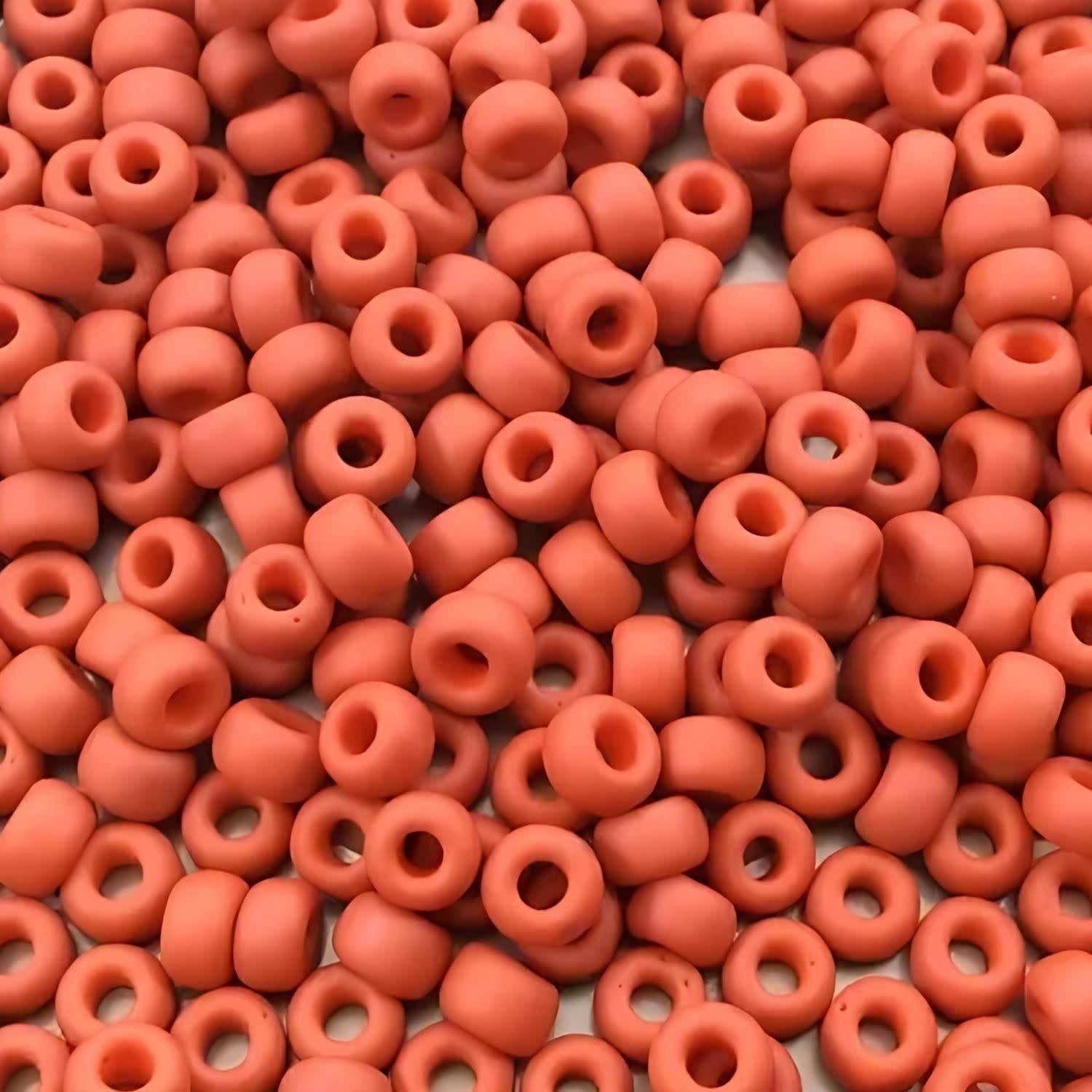 #6 Miyuki Seed Beads - Matte Opaque Terra Cotta, 6-91236-TB, Approx 240 Beads, 1 five inch tube, 20 grams