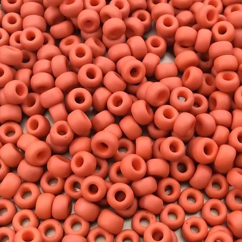 #6 Miyuki Seed Beads - Matte Opaque Terra Cotta, 6-91236-TB, Approx 240 Beads, 1 five inch tube, 20 grams