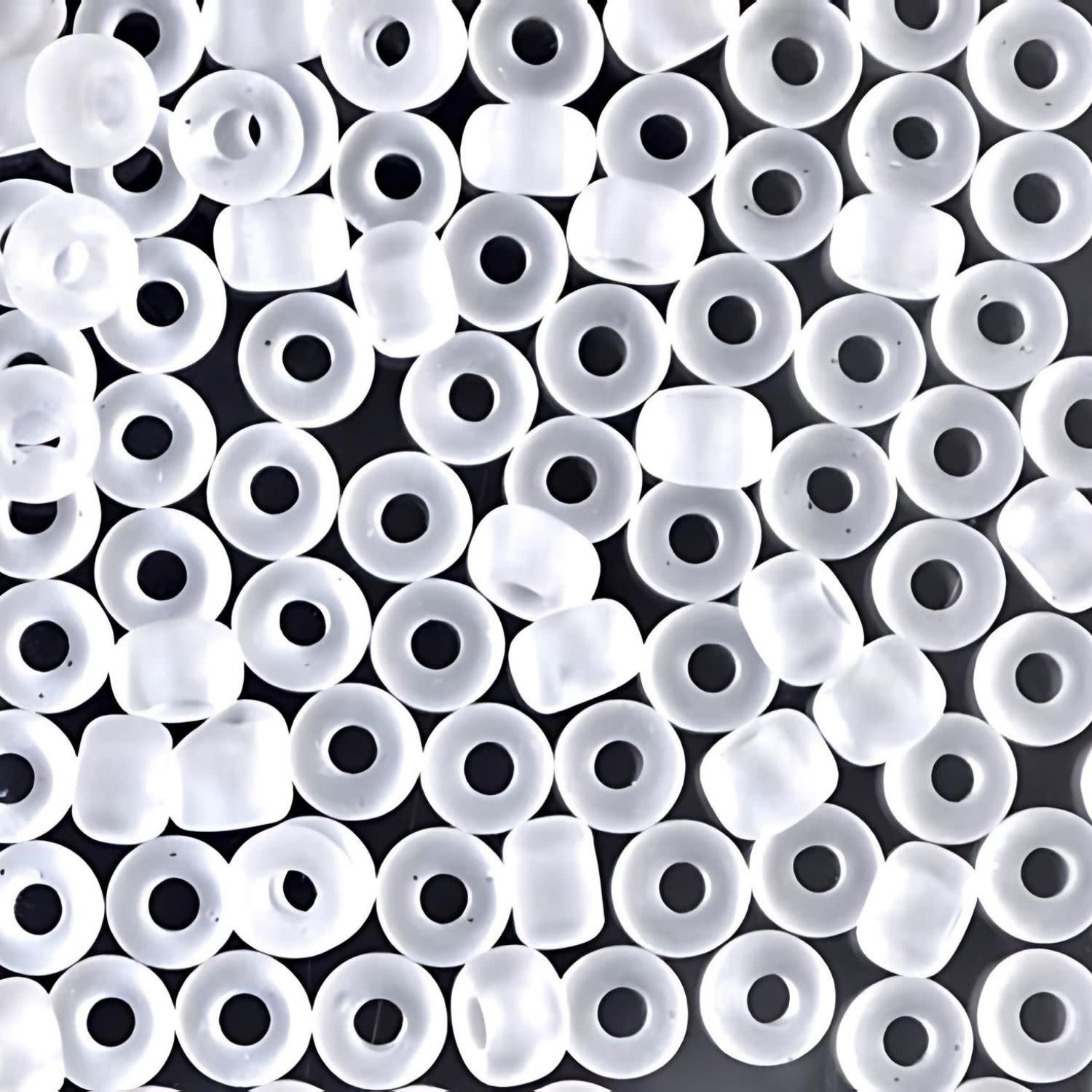 #6 Miyuki Seed Beads - Matte Transparent Crystal, 6-9131F-TB, Approx 240 Beads, 1 five inch tube, 20 grams