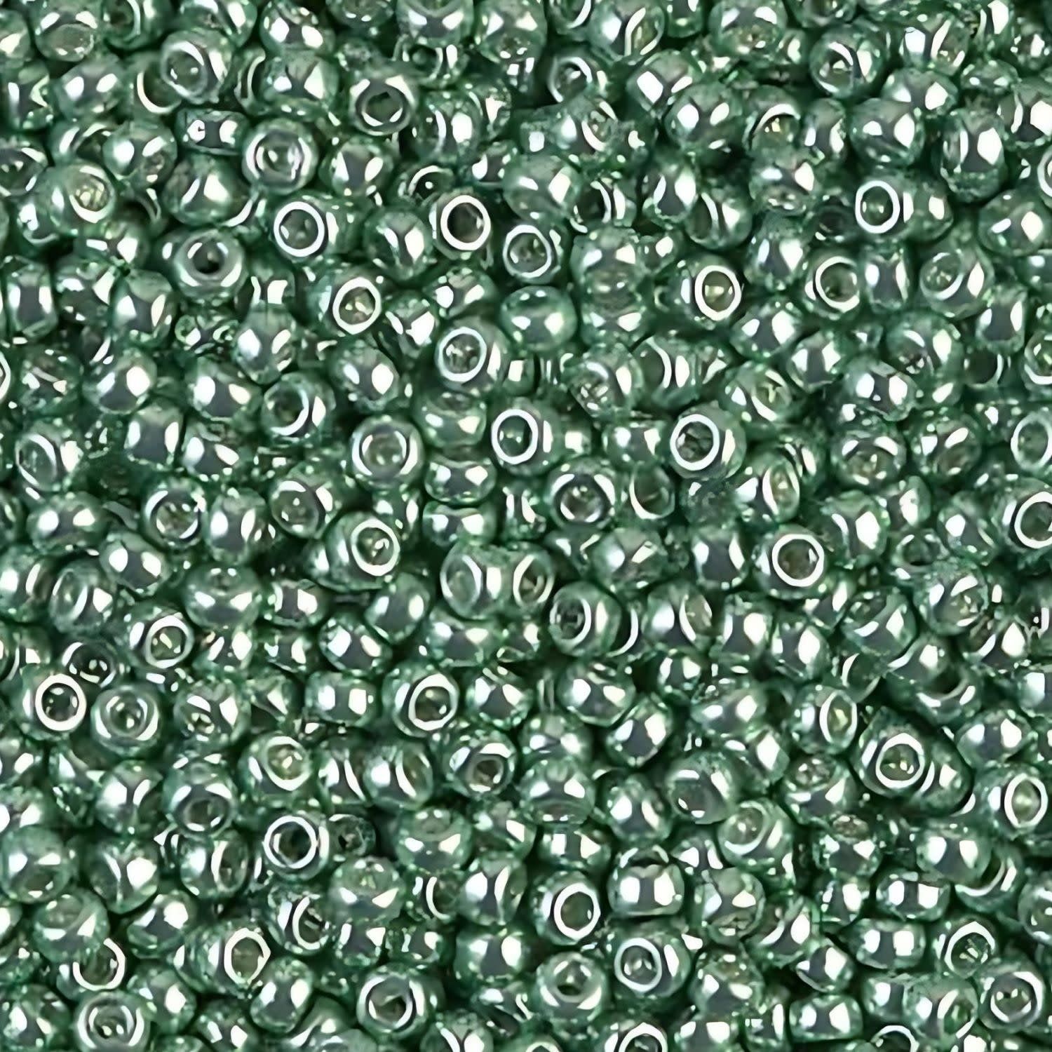 #11 Miyuki Seed Beads - Galvanized Green, 11-91074-TB, Approx 24 Grams, 1 five inch tube