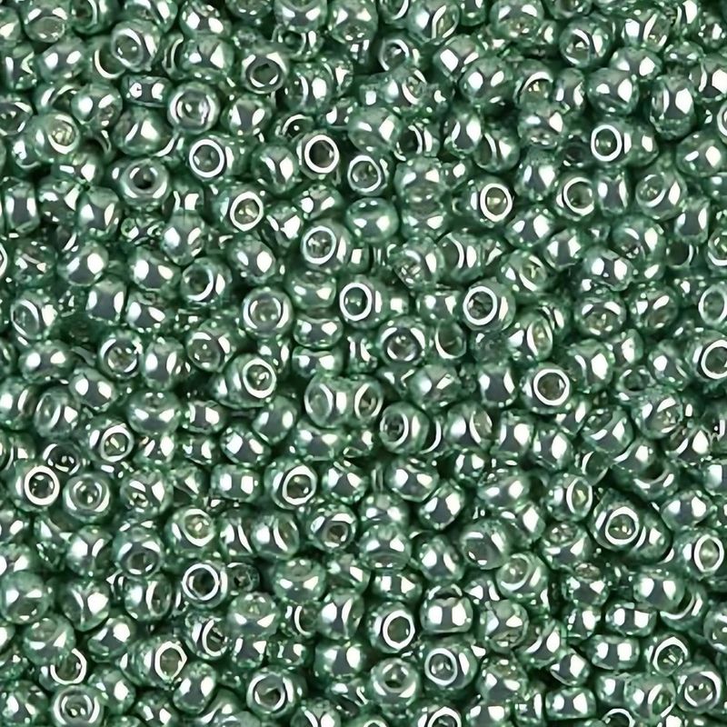 #11 Miyuki Seed Beads - Galvanized Green, 11-91074-TB, Approx 24 Grams, 1 five inch tube