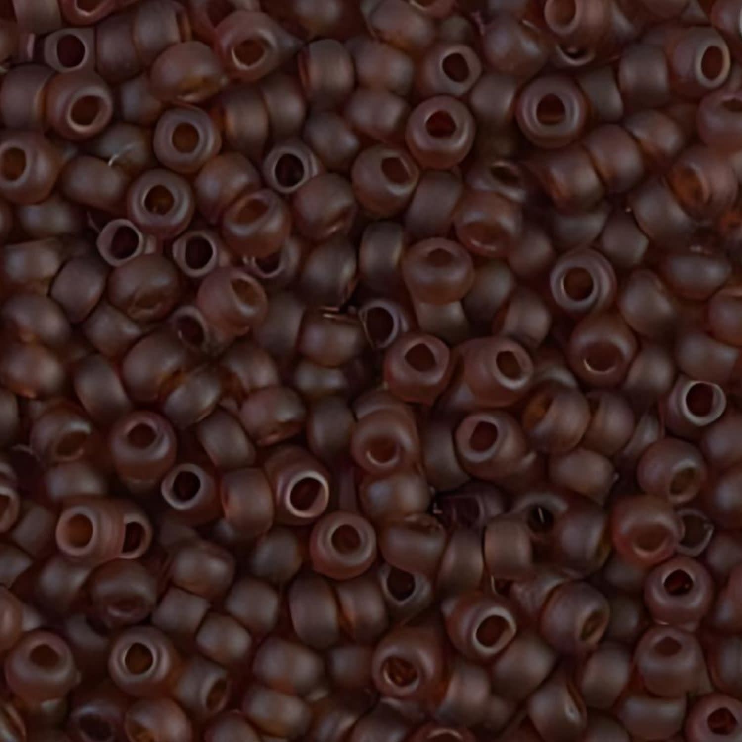 #6 Miyuki Seed Beads - Matte Transparent Dark Topaz, 6-9134F-TB, Approx 240 Beads, 1 five inch tube, 20 grams