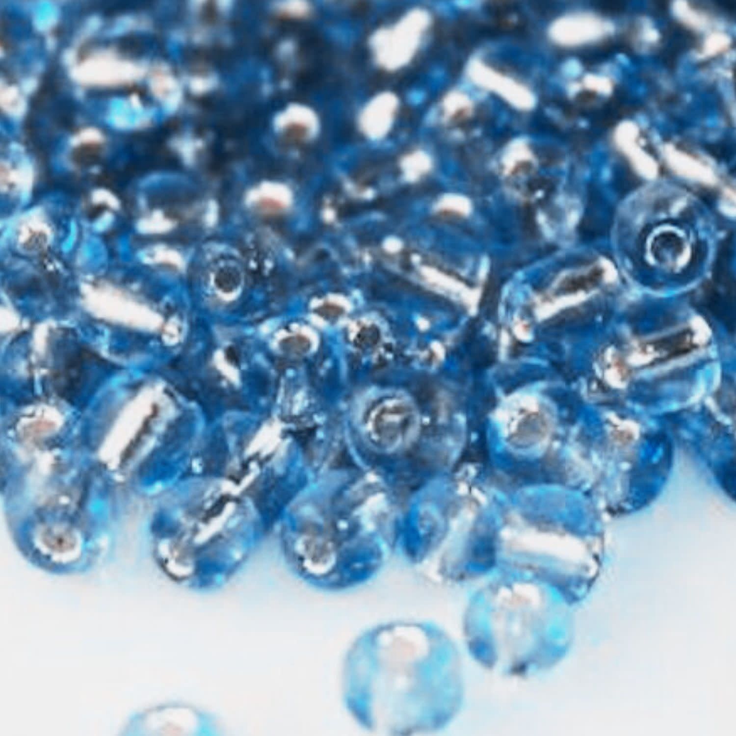 #6 Miyuki Seed Beads - Silver Lined Light Blue, 6-9148S-TB, Approx 240 Beads, 1 five inch tube, 20 grams