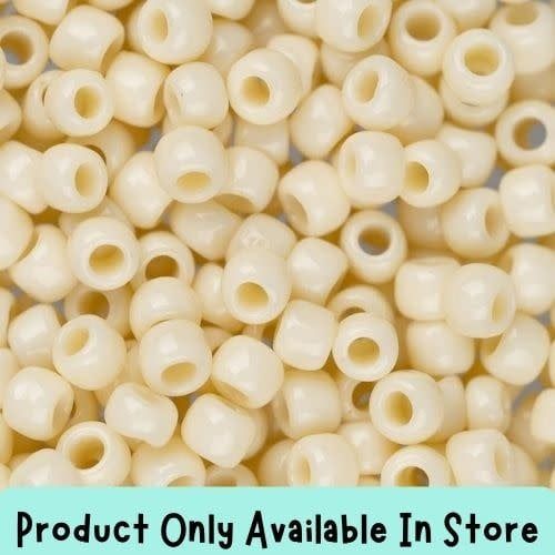 #8 Toho Seed Beads, Opaque Light Beige, 3x3mm, 19 Grams/0.67oz, in store only