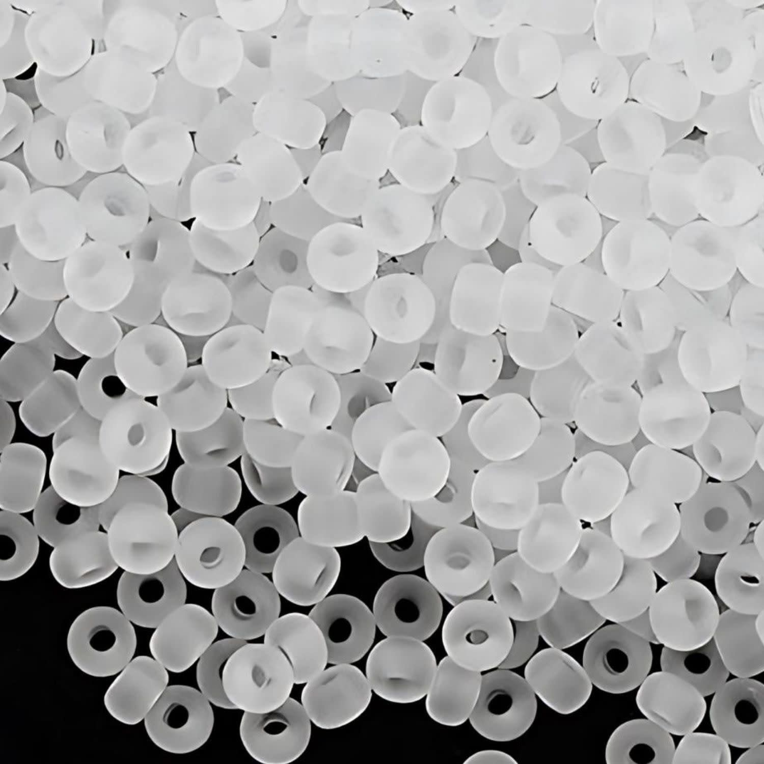 #11 Miyuki Seed Beads - Matte Transparent Crystal, 11-9131F-TB, Approx 24 Grams, 1 five inch tube