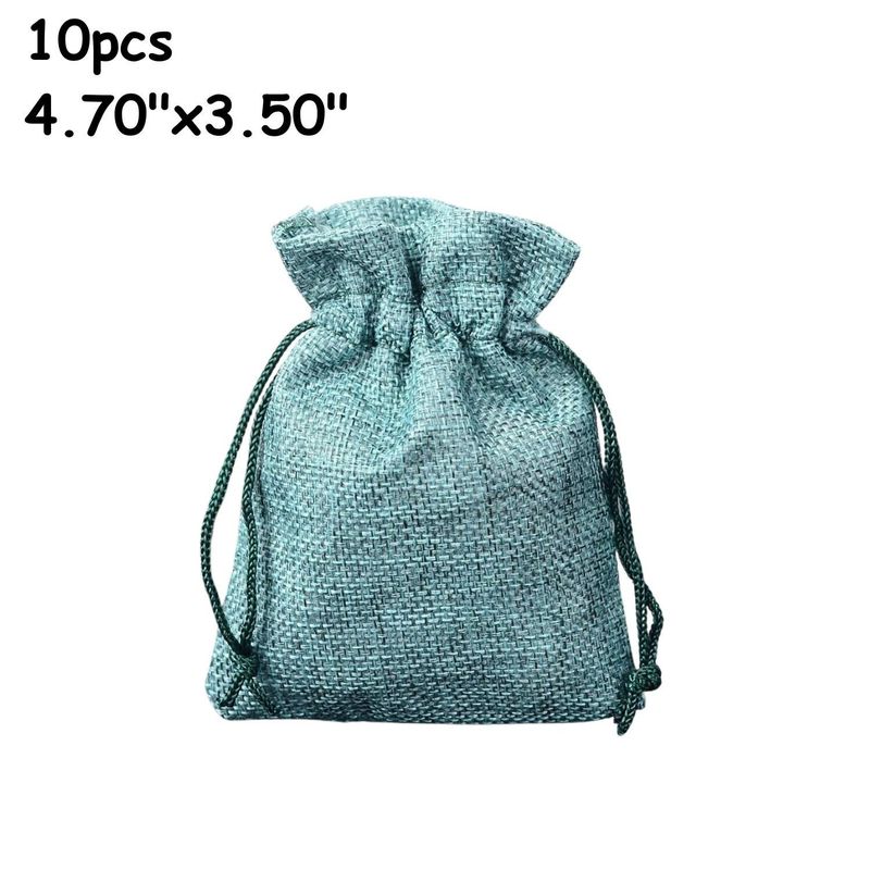 4.70&#39;&#39;x3.50&#39;&#39; Drawstring Pouches/Bags, 10pcs, Denim Blue, Polyester, 131gms/4.62oz