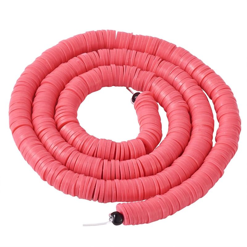 6x1mm Heishi Beads, Pink Salmon, 380-400pcs, 17&quot; Strand, Polymer Clay, 21gms/0.74oz