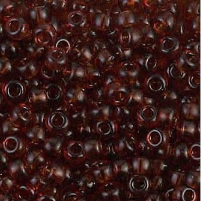 #6 Miyuki Seed Beads - Transparent Dark Topaz, 6-9134-TB, Approx 240 Beads, 1 five inch tube, 20 grams
