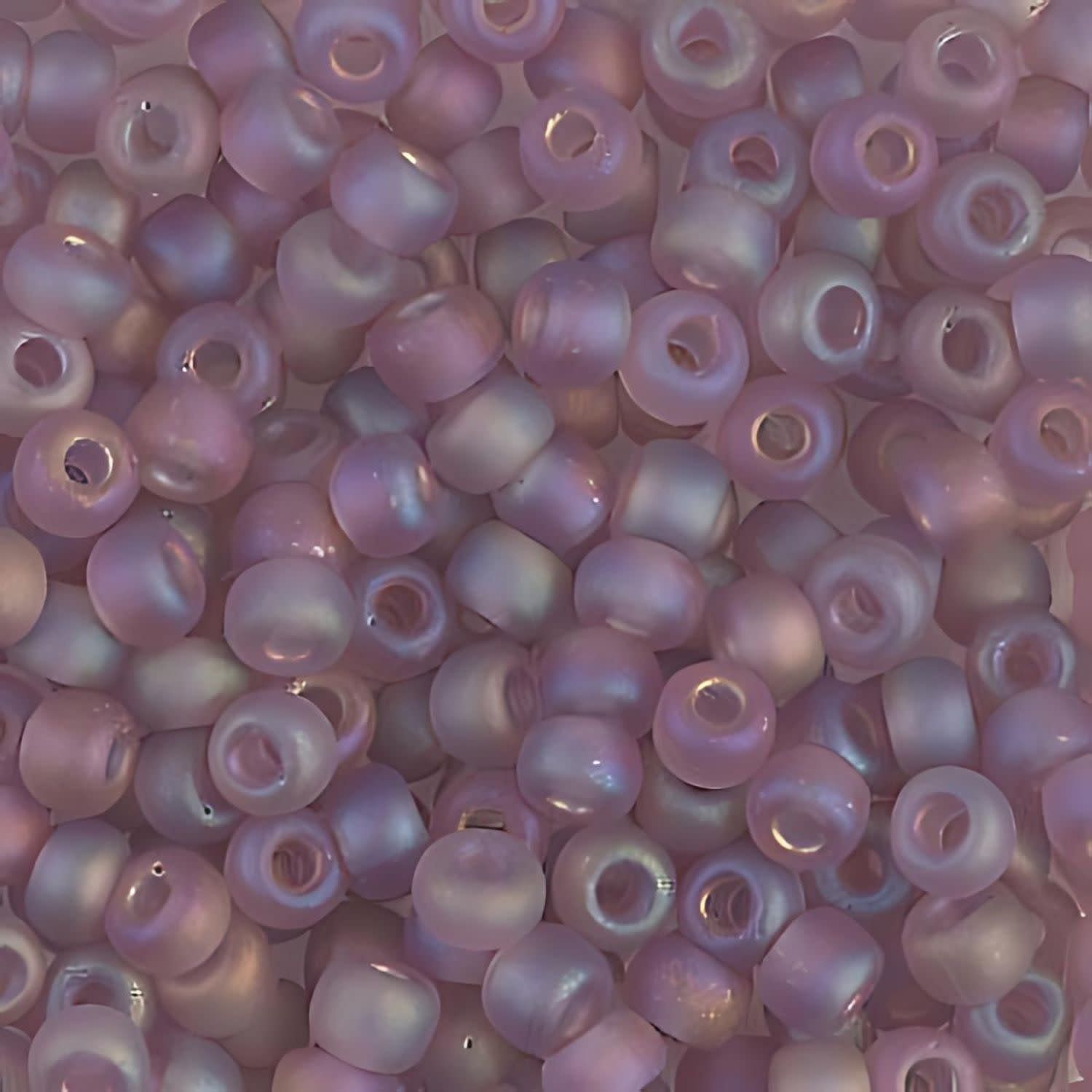 #6 Miyuki Seed Beads - Matte Transparent Smoky Amethyst Rainbow/AB, 6-9142FR-TB, Approx 240 Beads, 1 five inch tube, 20 grams
