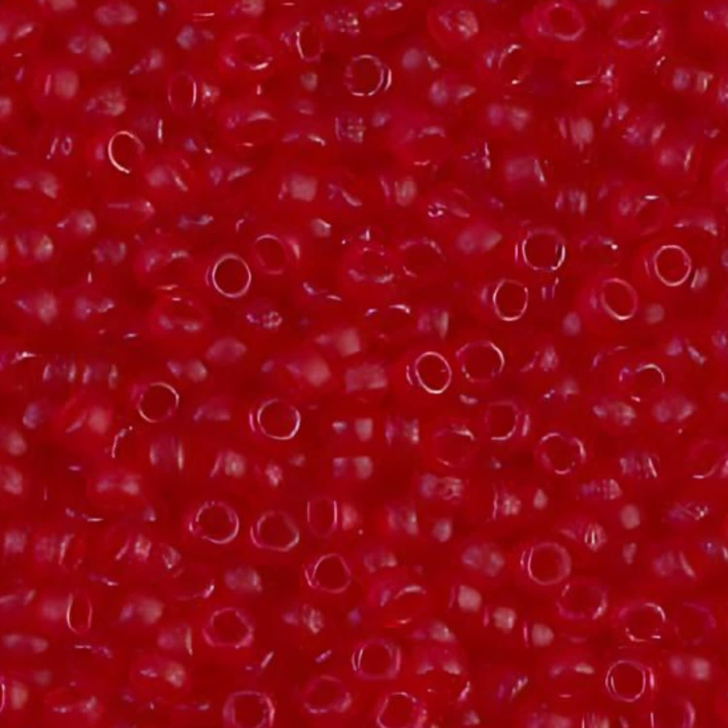 #11 Miyuki Seed Beads - Transparent Semi Matte Red, 11-9141Sf-TB, Approx 24 Grams, 1 five inch tube