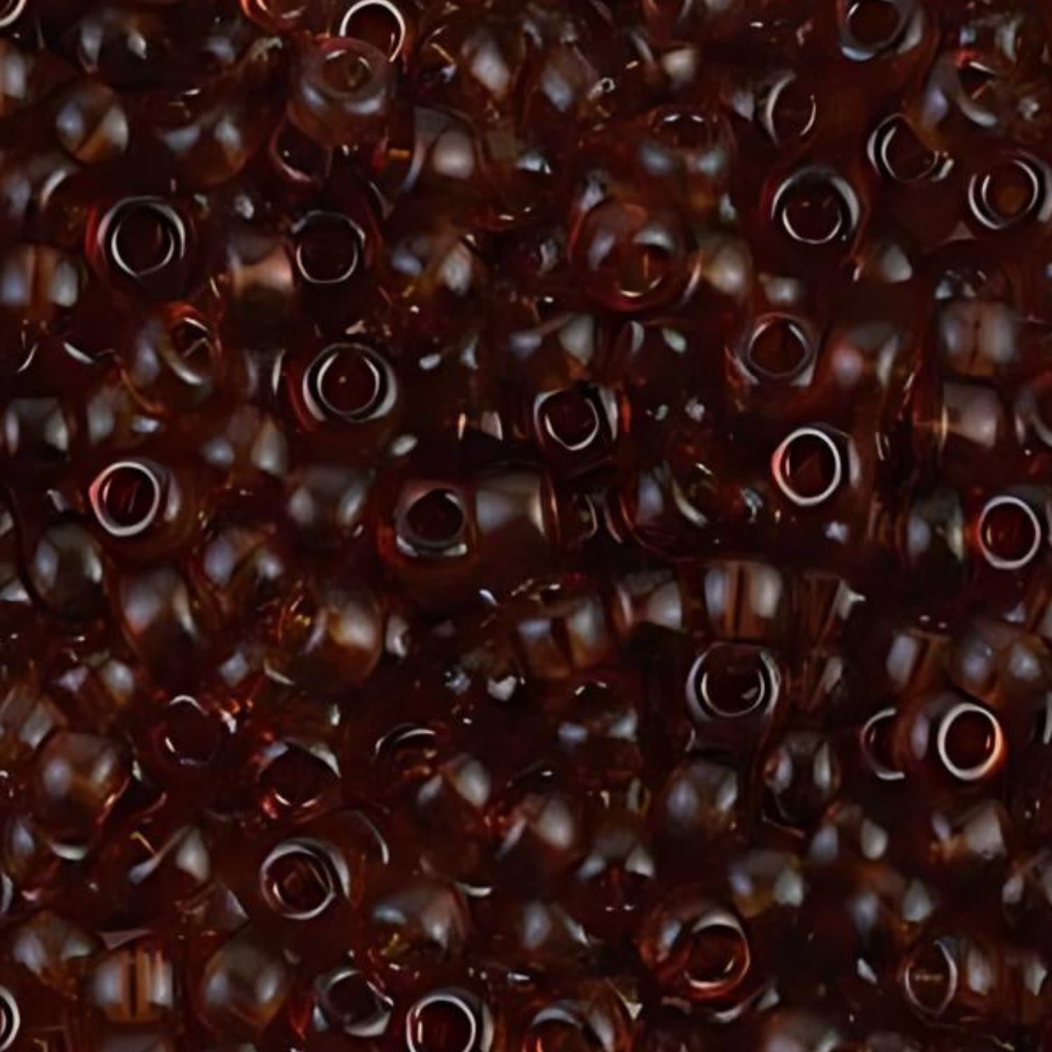#11 Miyuki Seed Beads - Transparent Dark Topaz, 11-9134D-TB, Approx 24 Grams, 1 five inch tube