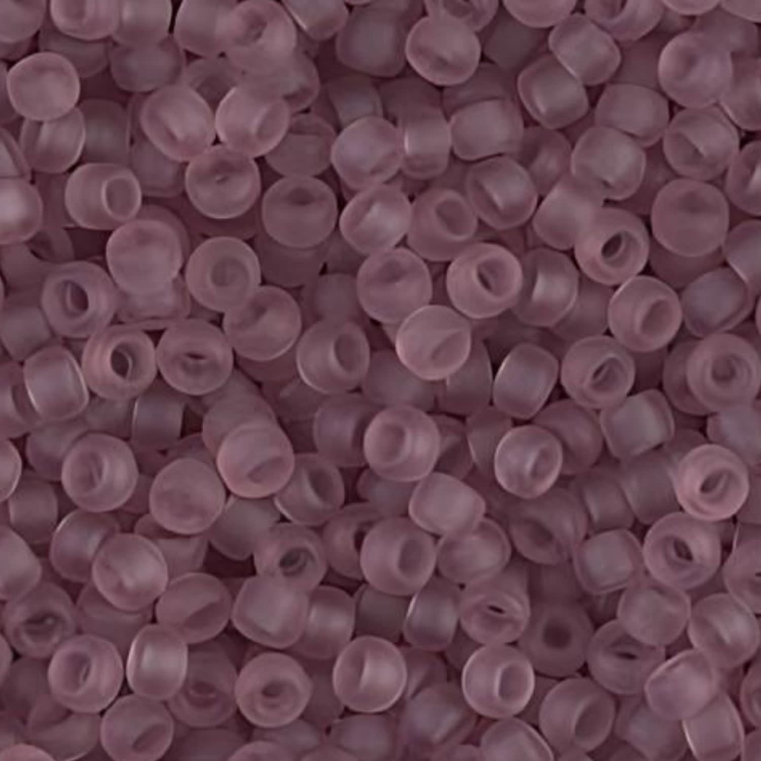 #11 Miyuki Seed Beads - Matte Transparent Smoky Amethyst, 11-9142F-TB, Approx 24 Grams, 1 five inch tube