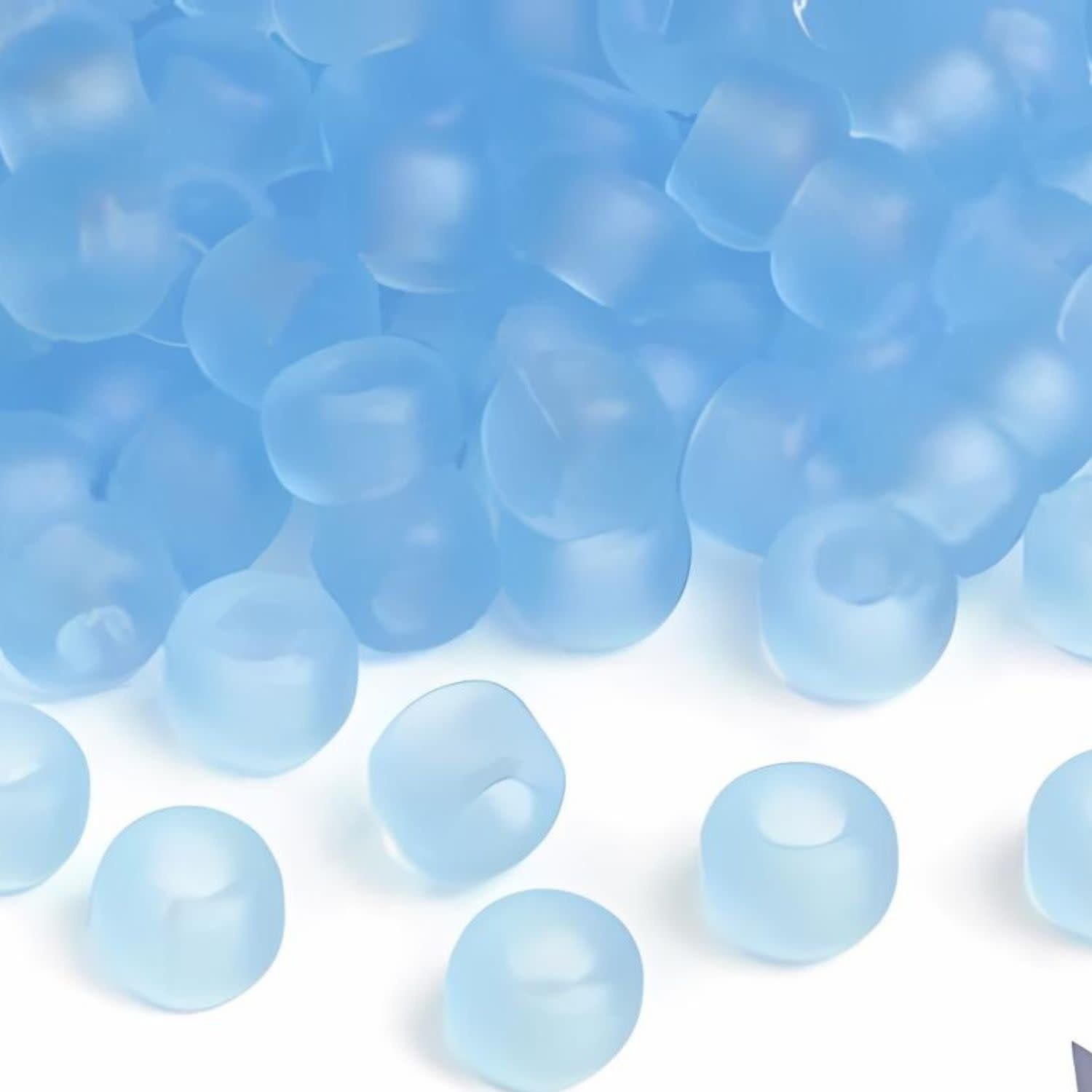 #6 Miyuki Seed Beads - Matte Transparent Light Blue, 6-9148F-TB, Approx 240 Beads, 1 five inch tube, 20 grams