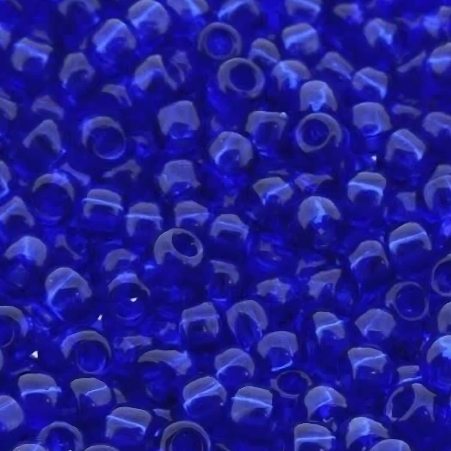 #6 Miyuki Seed Beads - Transparent Cobalt Blue, 6-9151-TB, Approx 240 Beads, 1 five inch tube, 20 grams