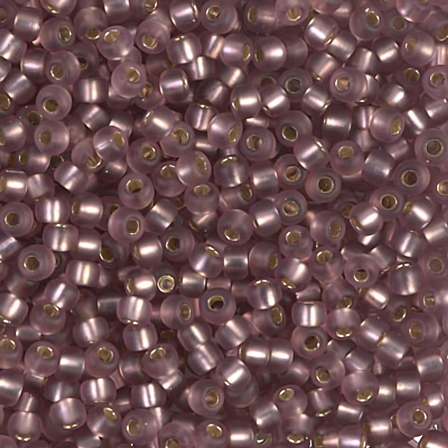 #11 Miyuki Seed Beads - Matte Silver Lined Smoky Amethyst, 11-912F-TB, Approx 24 Grams, 1 five inch tube