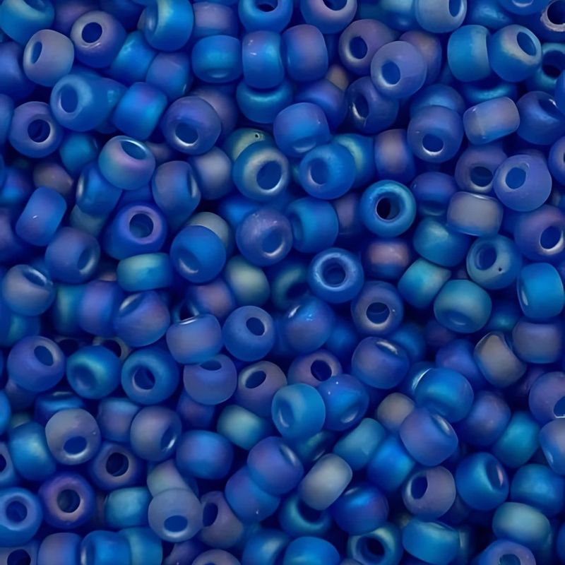 #11 Miyuki Seed Beads - Matte Transparent Capri Blue Ab, 11-9149Fr-TB, Approx 24 Grams, 1 five inch tube