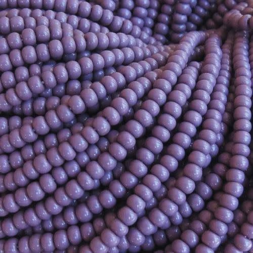 #8 Czech Seed Beads, Opaque Purple, 6 Strands, Approx 1330 beads, 3x2.5mm, 37gms/1.31oz