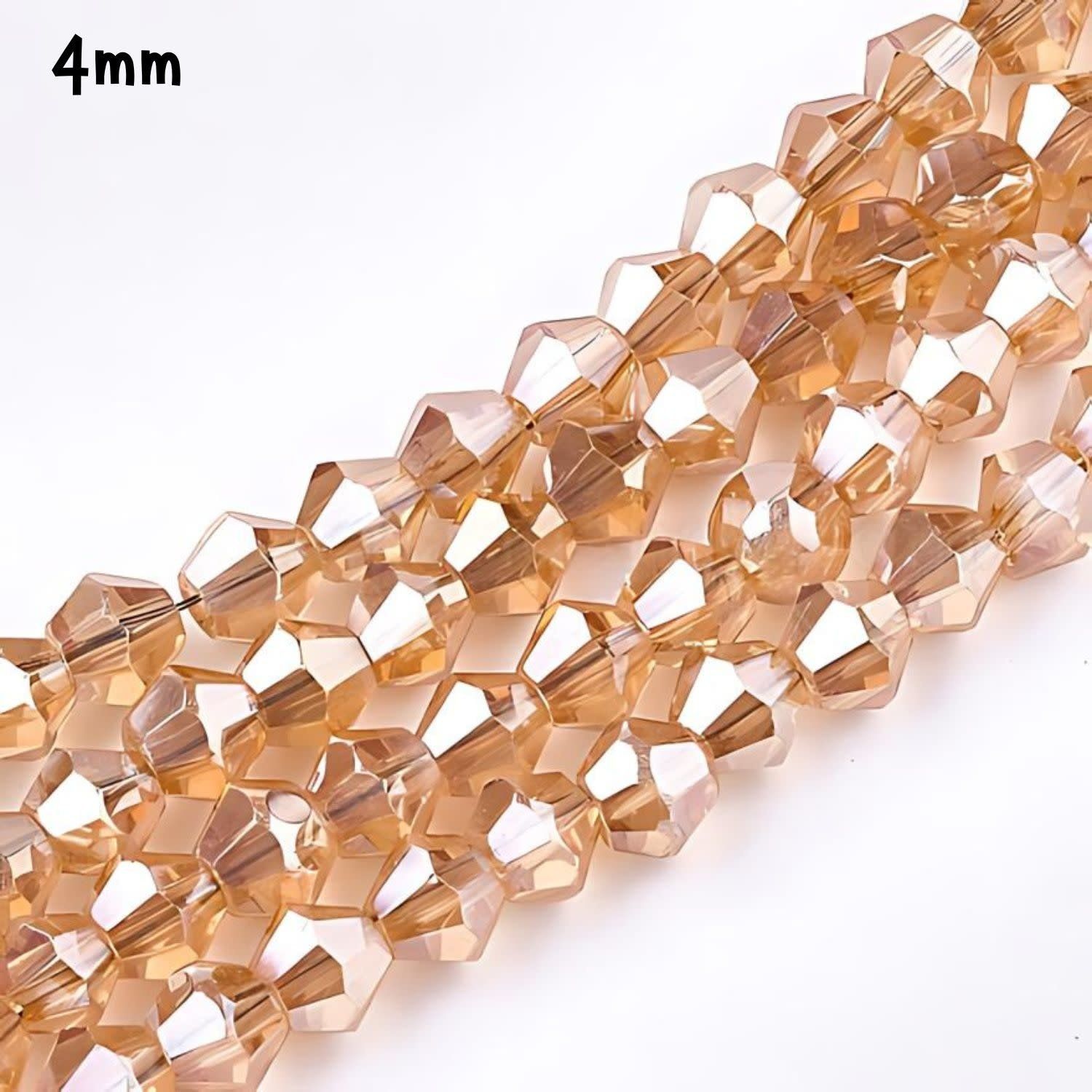 4mm Bicones, Peru, Approx 184pcs, Hole 1mm, Glass Beads, 16gms/0.56oz