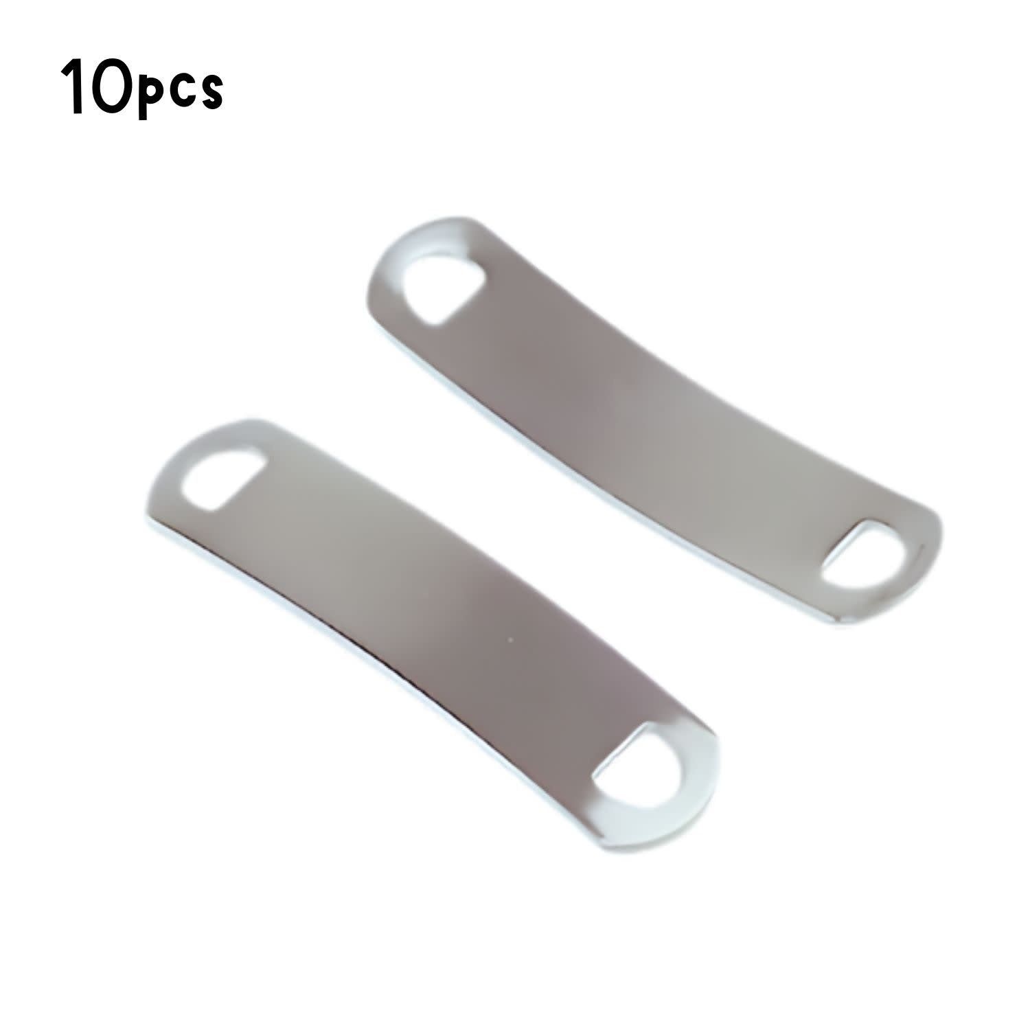 Stainless Steel Stamping Blanks, 10Pcs, 41x10x1.5mm, Hole 4x5mm, Connectors/Links, 39gms/1.38oz