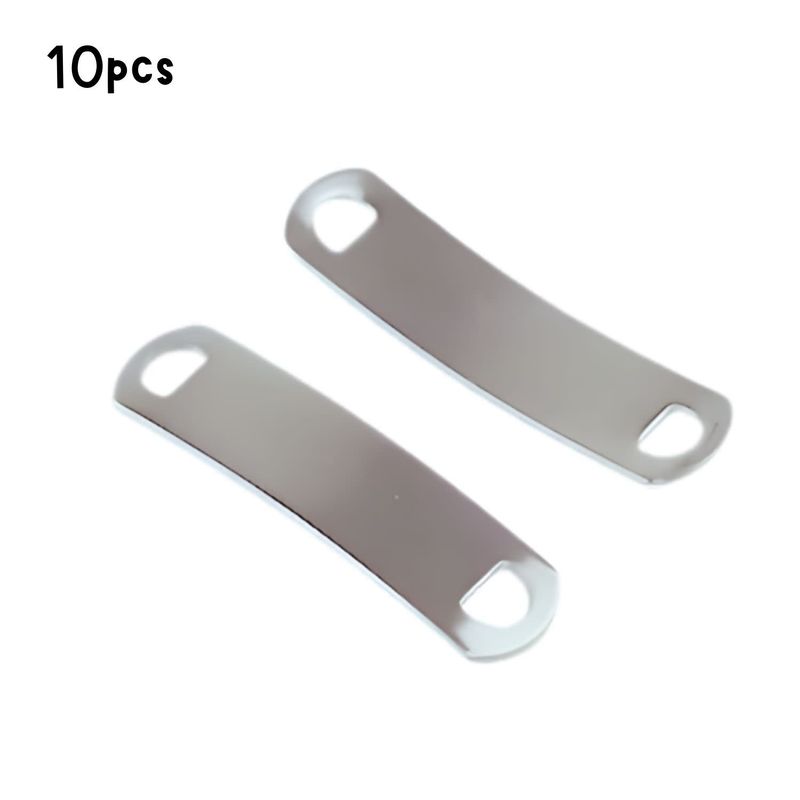 Stainless Steel Stamping Blanks, 10Pcs, 41x10x1.5mm, Hole 4x5mm, Connectors/Links, 39gms/1.38oz