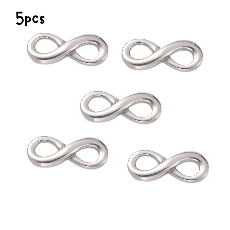 Stainless Steel Infinity, 5Pcs, 26x11x4mm, Connectors/Links, 20gms/0.71oz