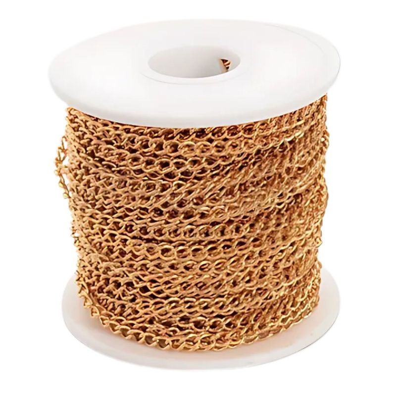GP Stainless Steel, Curb Chain, 5x3.5x0.8mm, 82 Feet, 150gms/5.29oz