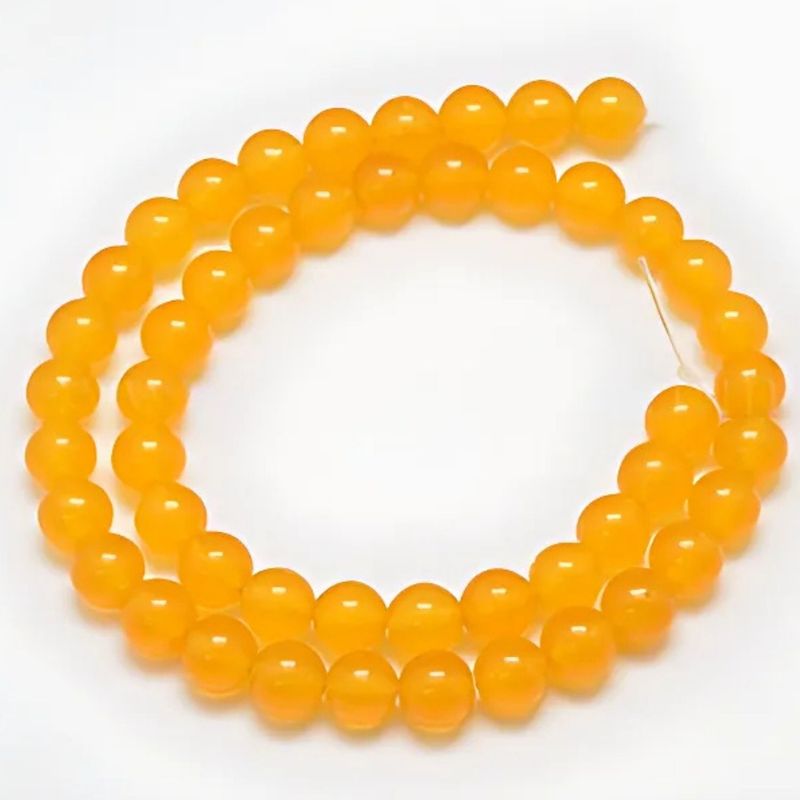 8mm Malaysia Jade, Yellow Aventurine, 15&quot; Strand, 48 Beads, Round, Natural &amp; Dyed, 1mm Hole, Gemstones,1.48oz