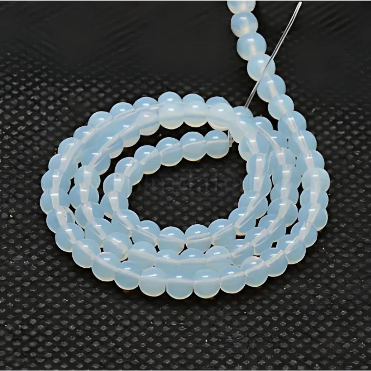 6mm Synthetic Opalite, 15&#39;&#39; Strand, 60 Beads, Round, 1mm Hole, Gemstones, 25gms/0.88oz