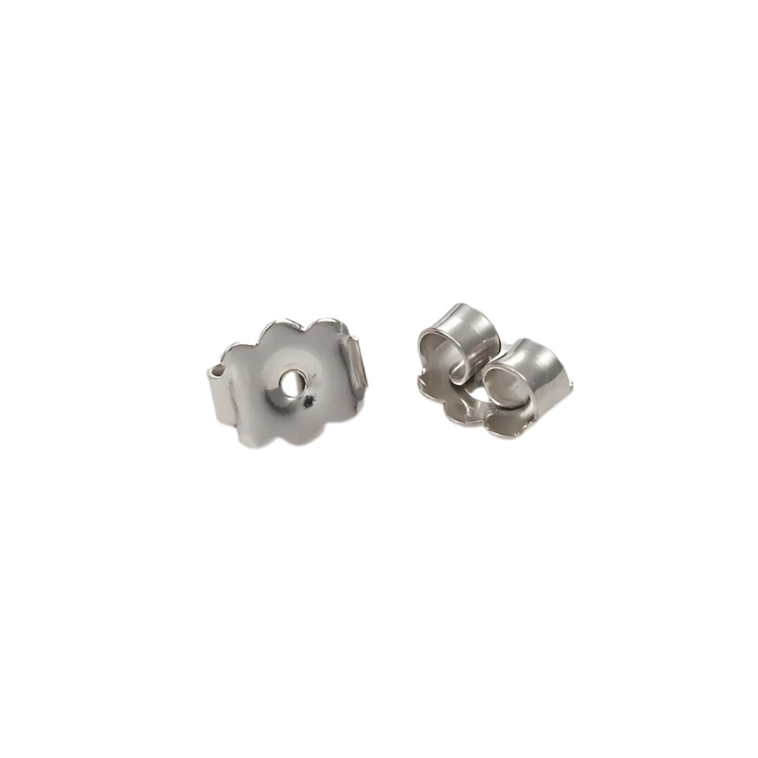 Stainless Steel Clutch Butterfly Earring Backs, Approx 40pcs, 6x4.5x3mm, 8gms/0.28oz
