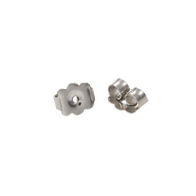 Stainless Steel Clutch Butterfly Earring Backs, Approx 40pcs, 6x4.5x3mm, 8gms/0.28oz