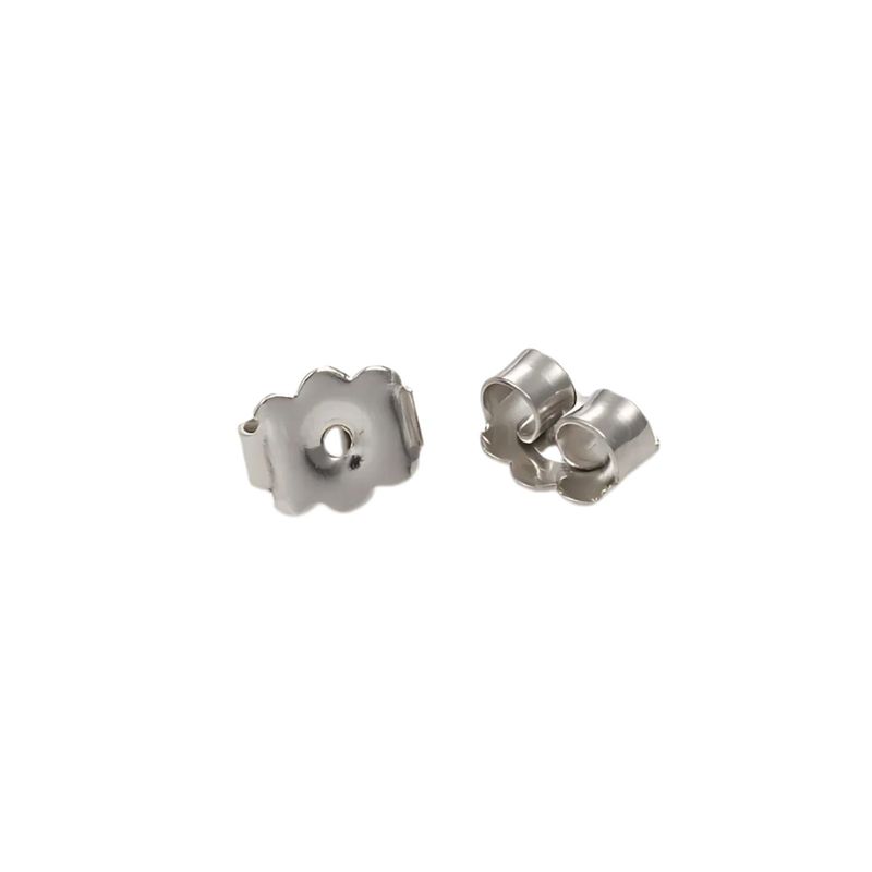 Stainless Steel Clutch Butterfly Earring Backs, Approx 40pcs, 6x4.5x3mm, 8gms/0.28oz