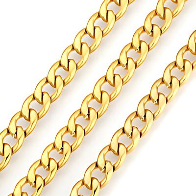 GP Stainless Steel Chunky Curb Chain, 1 Meter, 10x7mm, 73gms/2.58oz