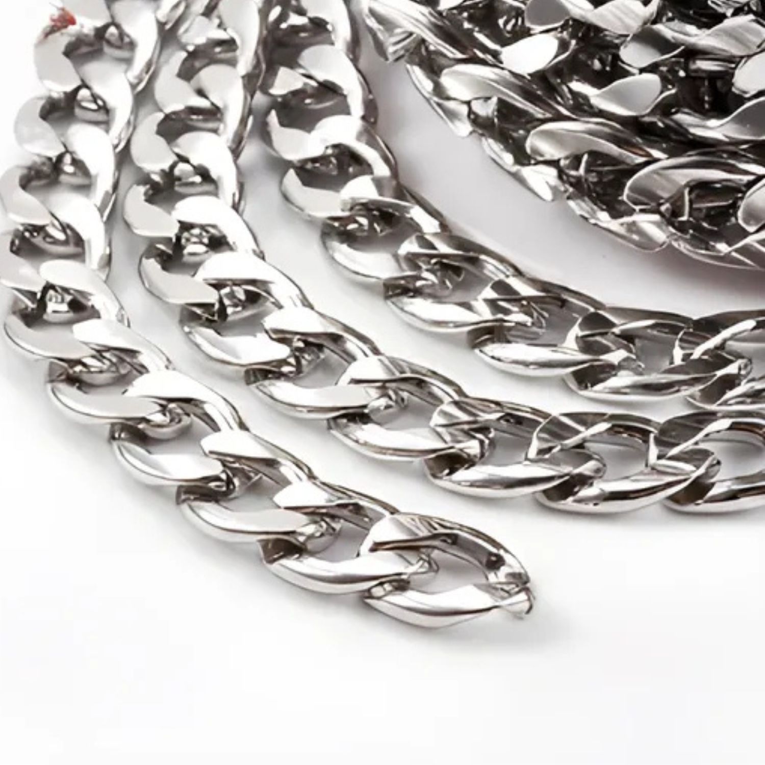 Stainless Steel Chunky Curb Chain, 1 Meter, 10x7mm, 66gms/2.33oz