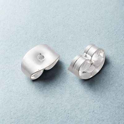 SP Stainless Steel Clutch Butterfly Earring Backs, Approx 50pcs, 6x4.5x3mm, 4gms/0.15oz