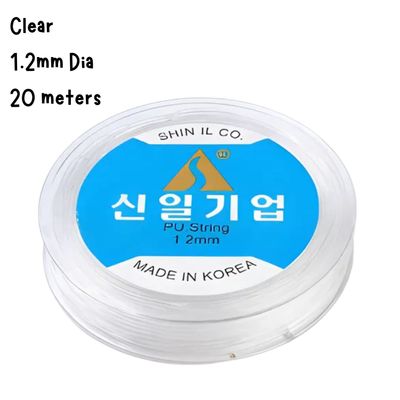 1.2mm Clear Elastic Crystal Stretchy Cord, 30 Meters, 74gms/2.61oz