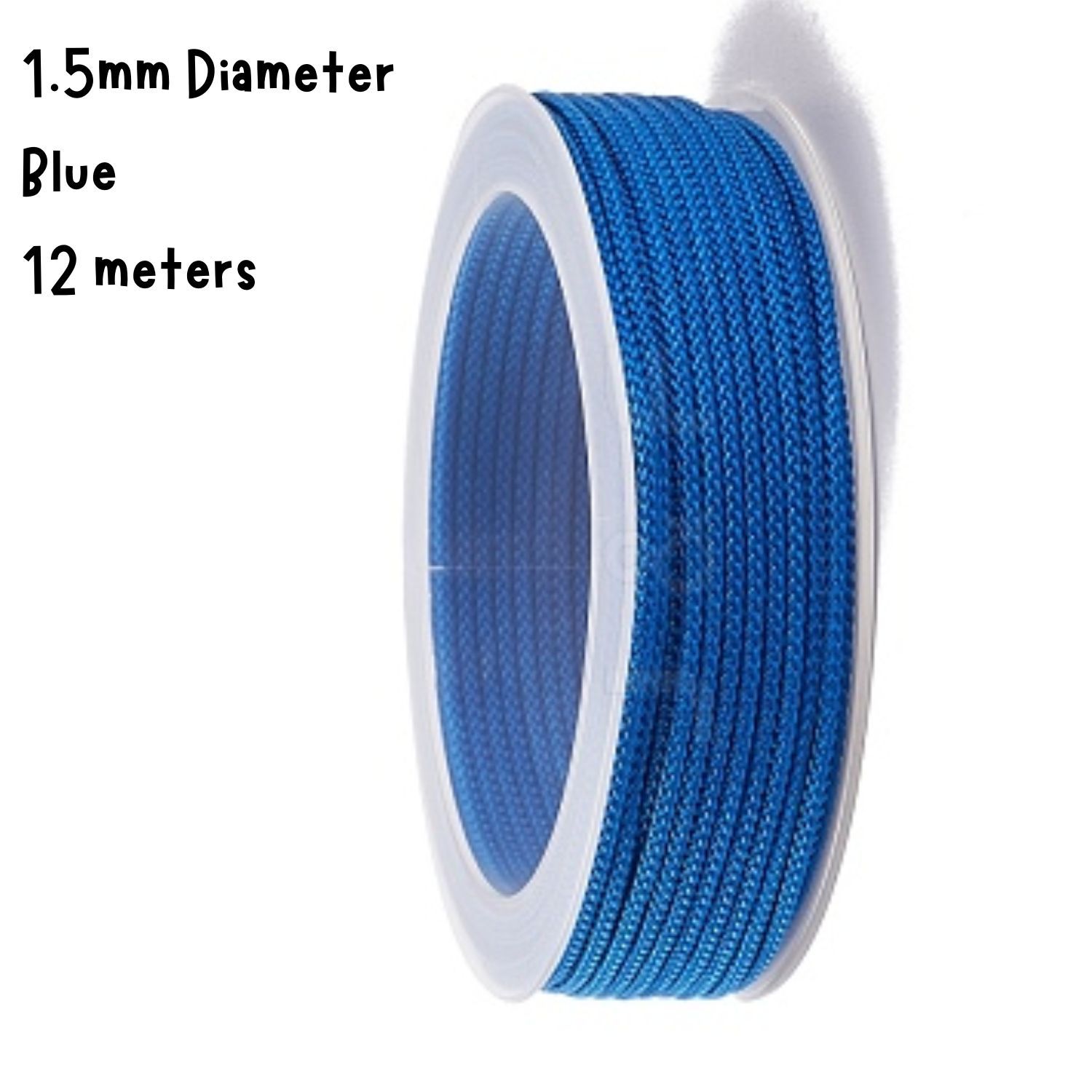 1.5mm Blue, Chinese Knotting Cord, 12 Meters, 33gms/1.16oz