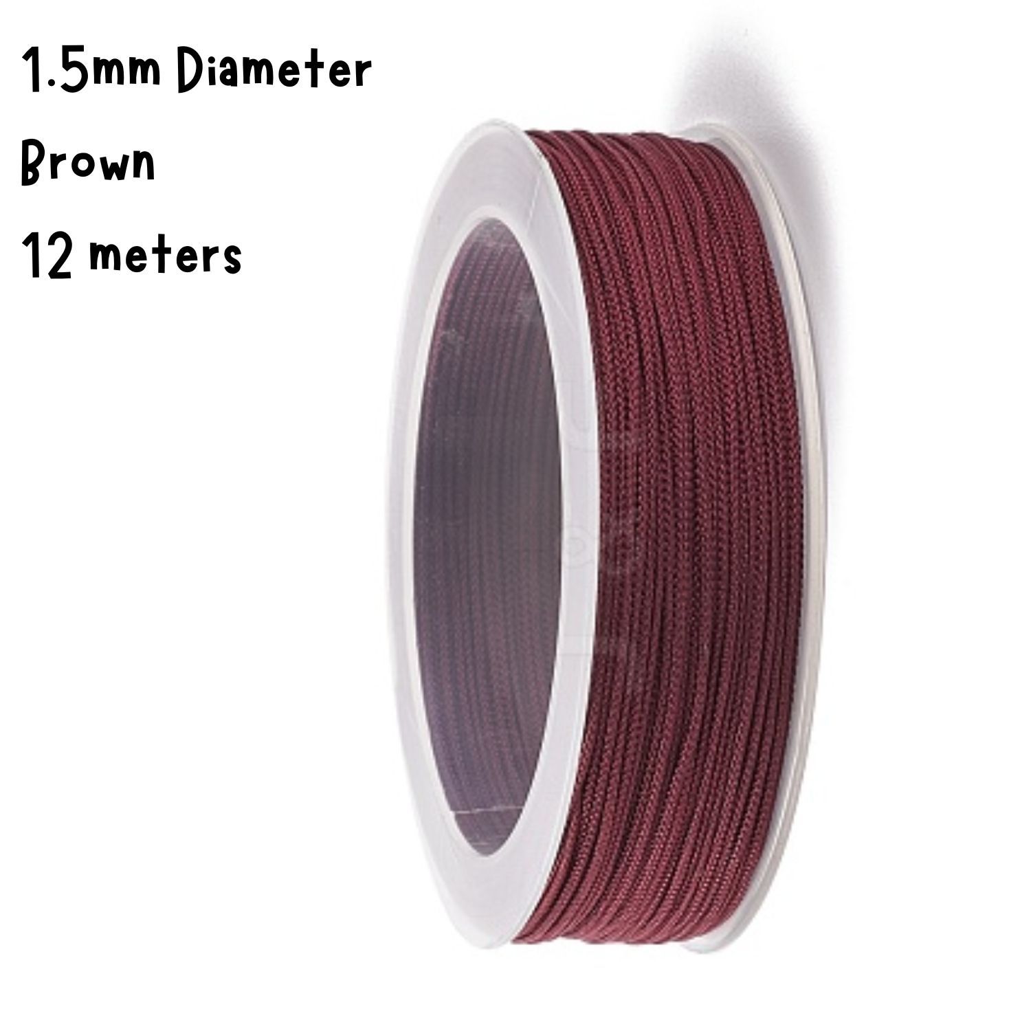 1.5mm Brown, Chinese Knotting Cord, 12 Meters, 33gms/1.16oz