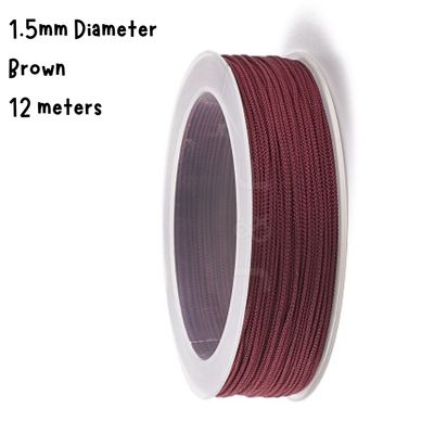 1.5mm Chinese Knotting Cord, Brown, 12 Meters/39 Feet, 33gms/1.16oz