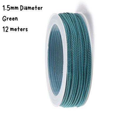 1.5mm Green, Chinese Knotting Cord, 12 Meters, 33gms/1.16oz
