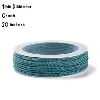1mm Green, Chinese Knotting Cord, 20 Meters, 33gms/1.16oz