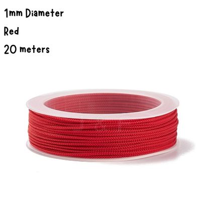 1mm Red, Chinese Knotting Cord, 20 Meters, 33gms/1.16oz