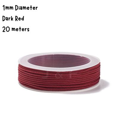 1mm Dark Red, Chinese Knotting Cord, 20 Meters, 33gms/1.16oz