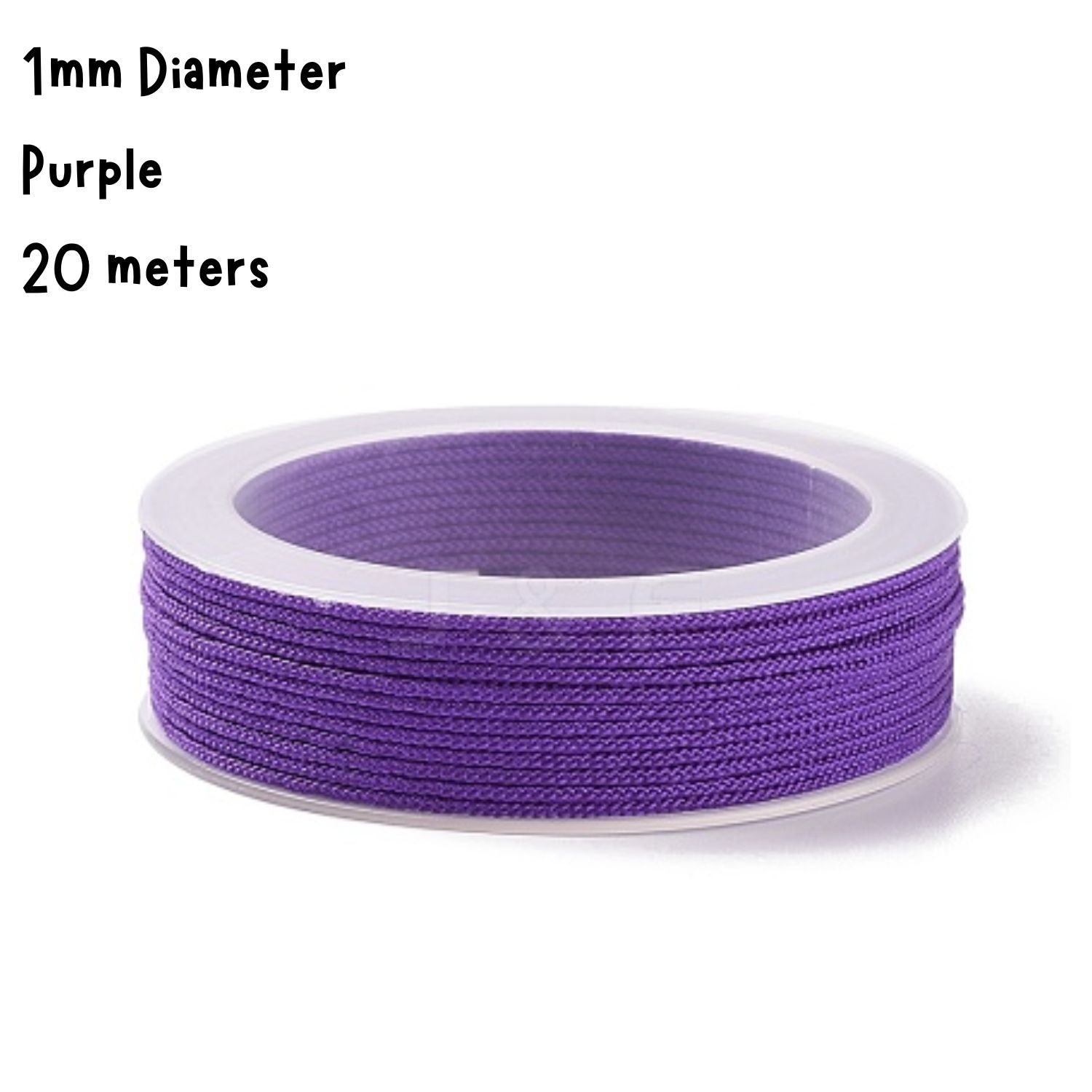 1mm Purple, Chinese Knotting Cord, 20 Meters, 33gms/1.16oz