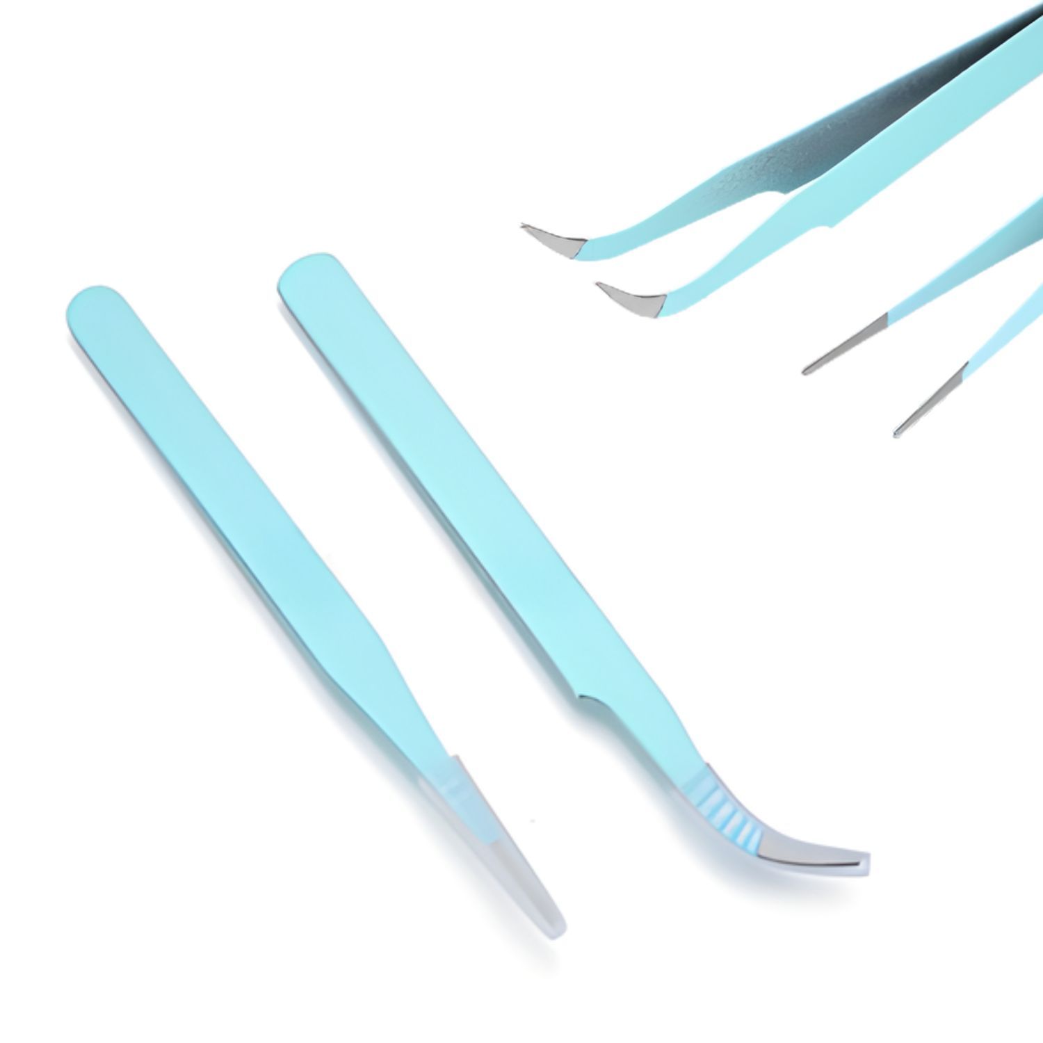 2 Piece Tweezer Set, Stainless Steel, 4.21&quot;~4.35&quot;x0.31&quot;~0.35&quot;x0.10&quot;~0.12&quot;, 20gms/0.14oz