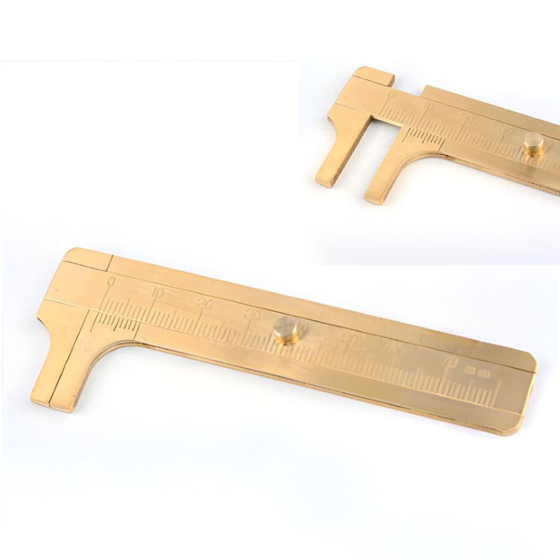 Brass Vernier Caliper, Raw(Unplated), 1pc, 3.86&quot;x1.38&quot;, 37gms/1.31oz