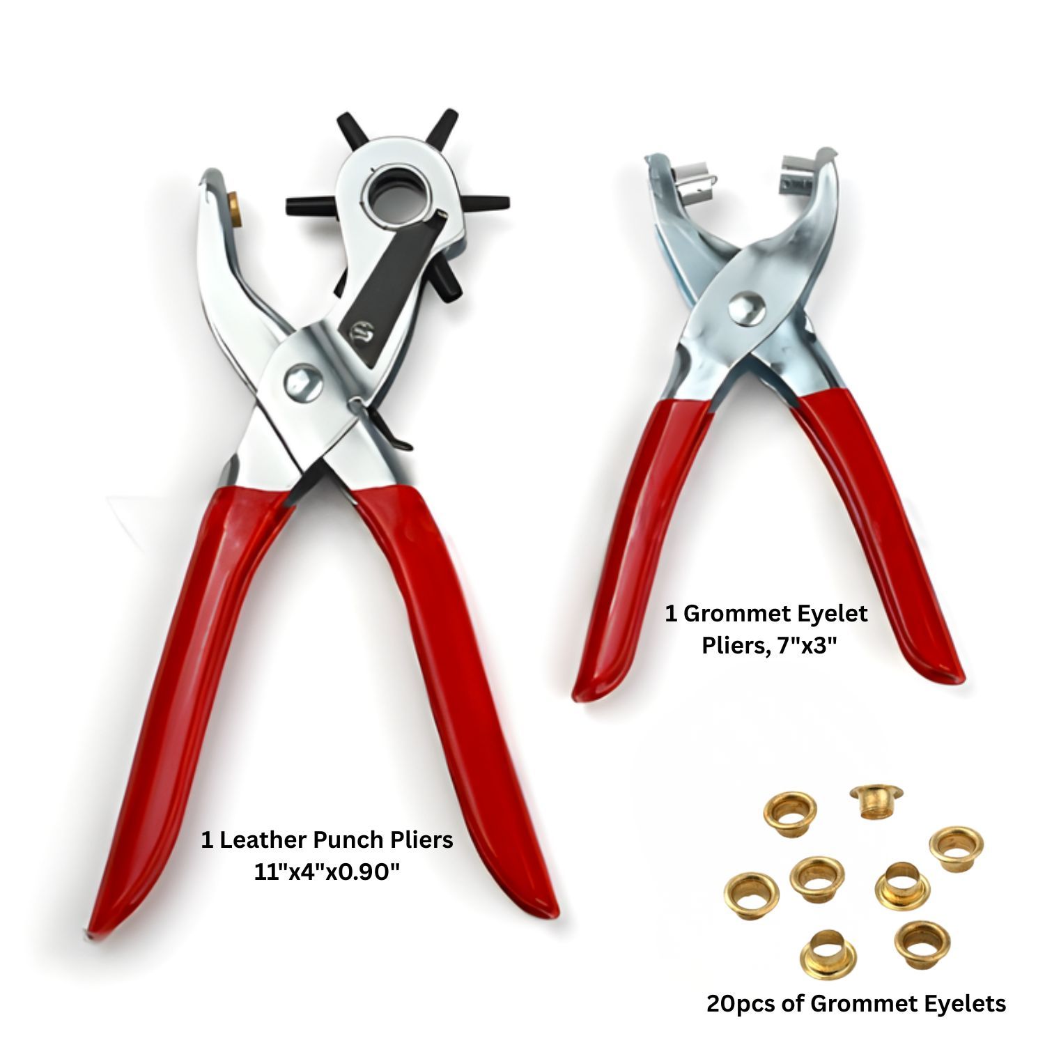 Rotating Leather Punch Pliers &amp; Eyelet Grommet Pliers (Carbon Steel),  379gms/13.79oz
