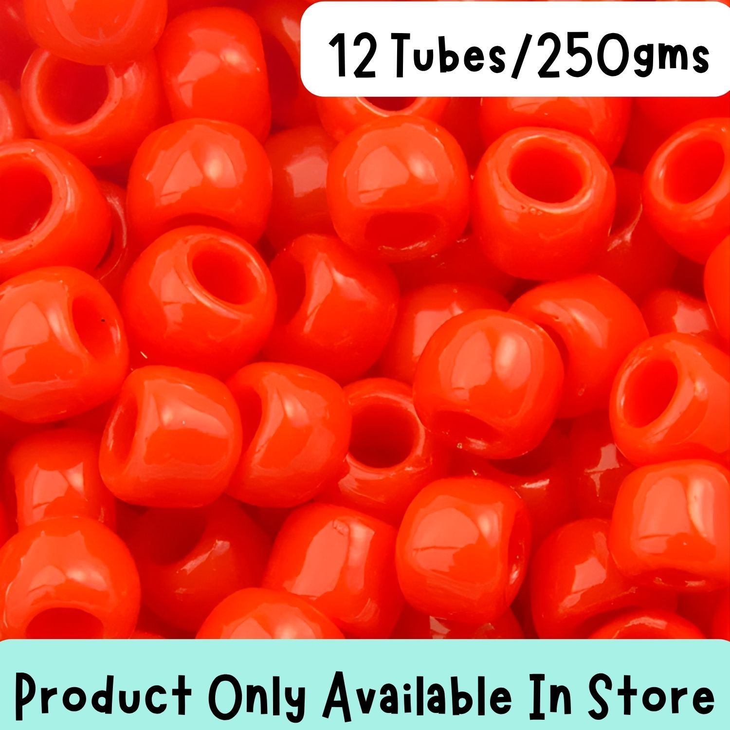 #6 Toho Seed Beads, Opaque Sunset Orange, 4x4mm, 250 Grams/12 tubes, in store only